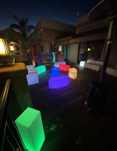 product - illuminated lounge set and pillars