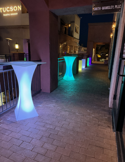 product - cocktail tables illuminated.