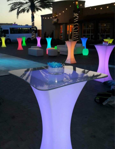 product - cocktail tables illuminated.